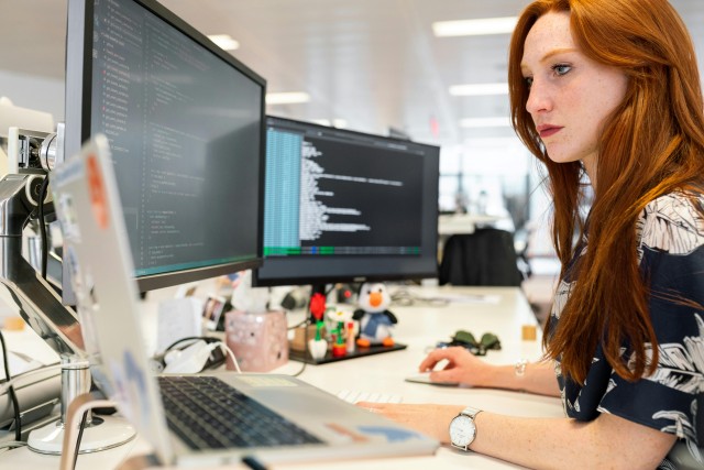 Web designer at work